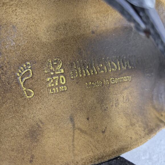 Birkenstock Gizeh Sandals Shoes 42 M 9/ W 11 Gray Briko Flor Thong Slip On Flats - Picture 7 of 8